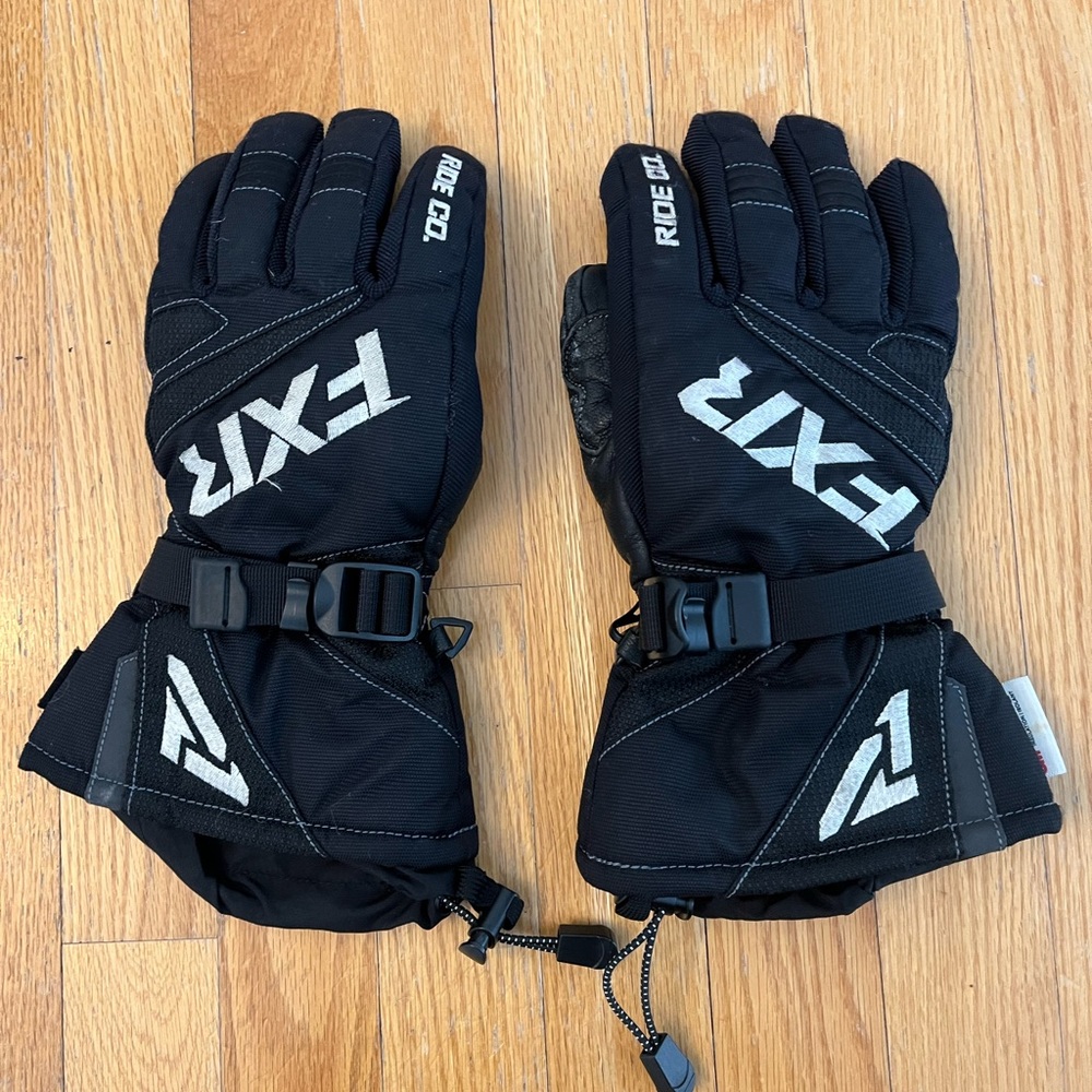 FXR Kids Black Ski Gloves - Insulated Winter Gloves